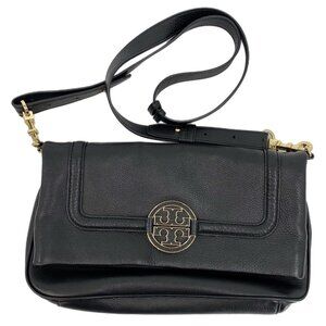 Tory Burch Black Leather Crossbody Bag | Magnetic Closure